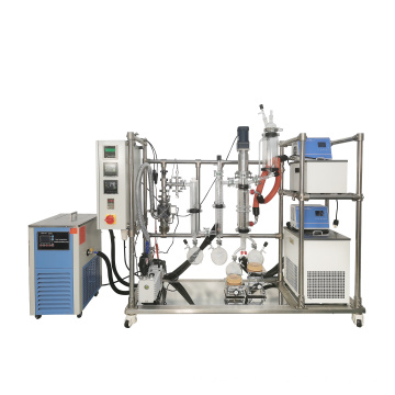 QIYU CBD 1L process per hour  unit plant oil glass molecular distillation